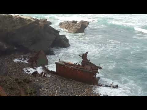 Wrack von Milfontes in Portugal